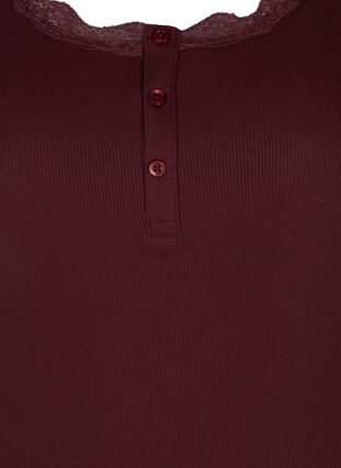 Ribbed tank top with lace and buttons, Port Royal, Packshot image number 2