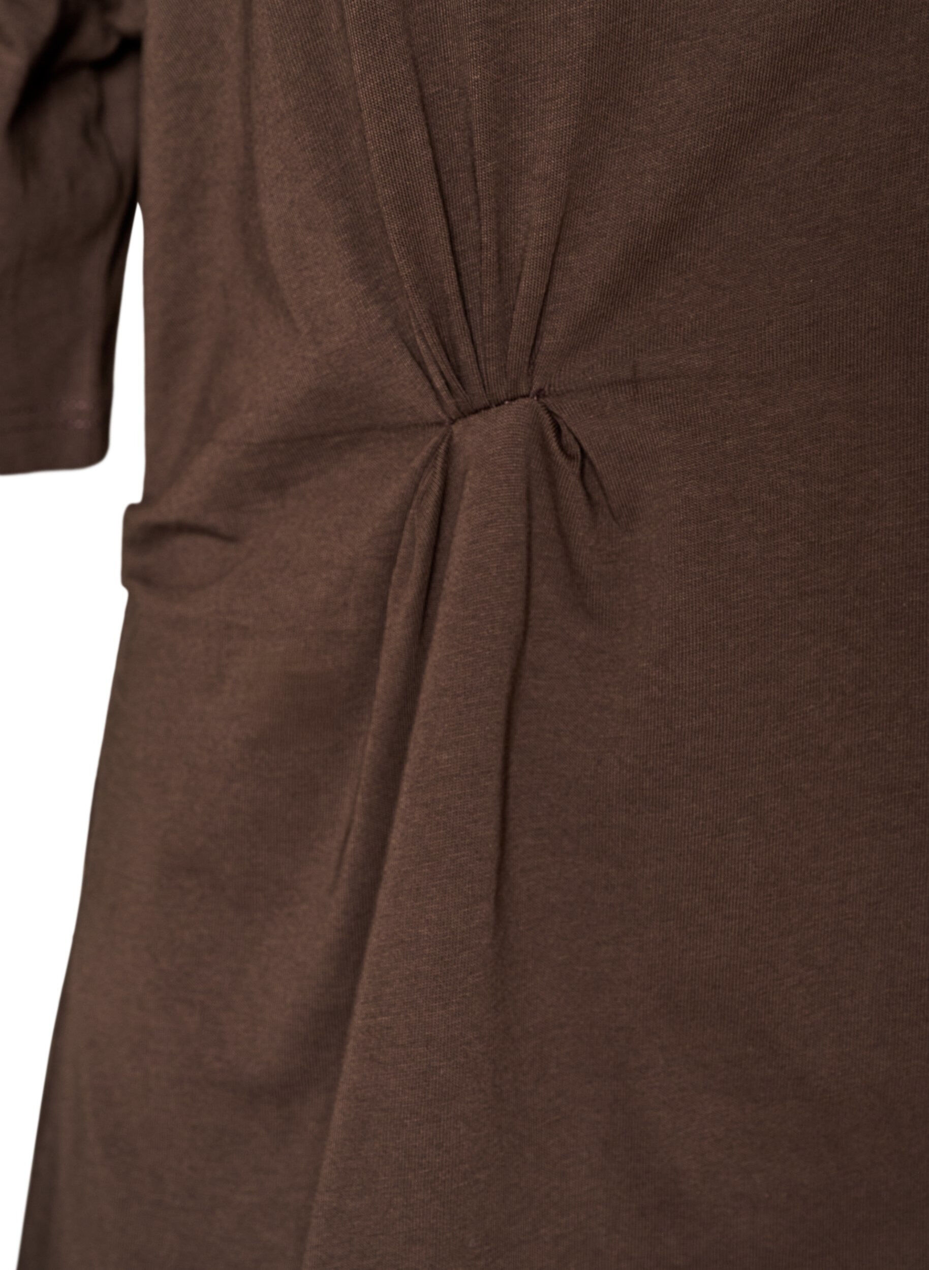 ZizzifashionT-shirt with draped detail, Brown, Packshot image number 3