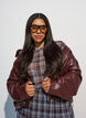 Checked mesh blouse, Blue, Model image number 0