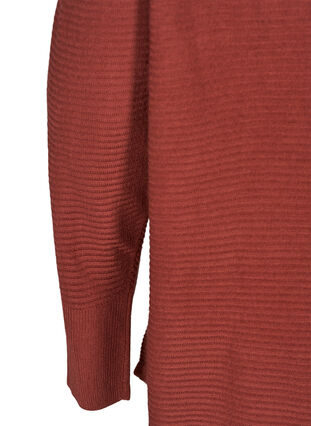 Ribbed knitted sweater with a round neck, Wild Ginger, Packshot image number 3