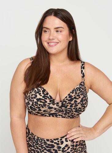 Bikini top, Leopard Print, Model image number 0