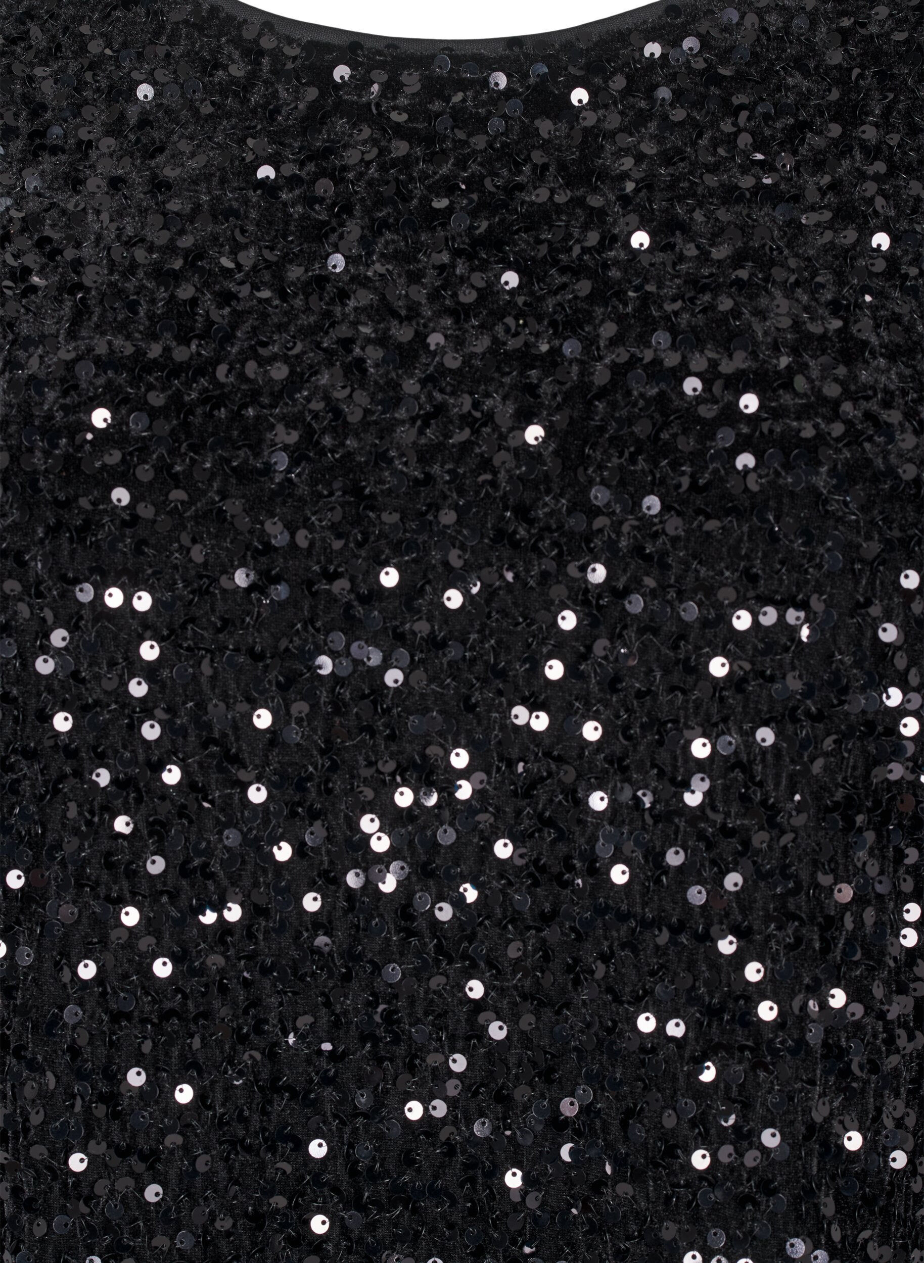 Zizzifashion Sequin dress with bow detail, Black, Packshot image number 2