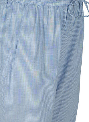 Loose cotton pyjama trousers with stripes, White/Blue Stripe, Packshot image number 2