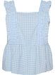 Top with checks and ruffle details, Light Blue, Packshot image number 0