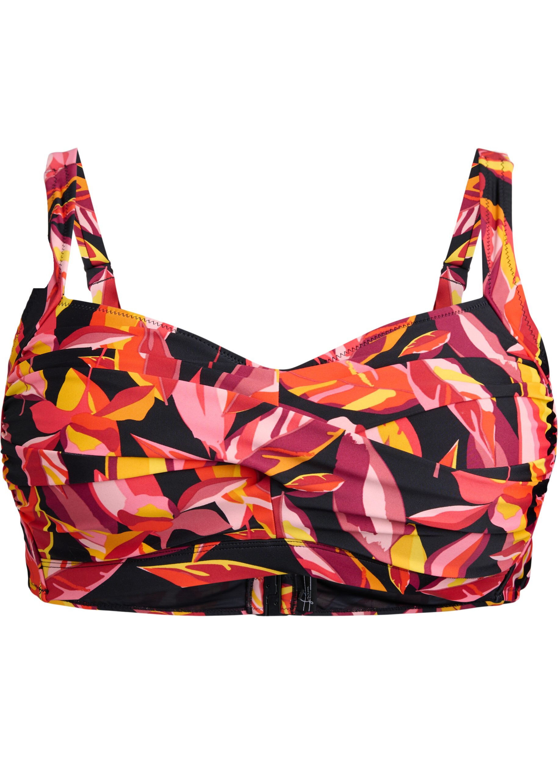 Padded bikini top with print