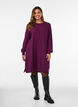 Short knitted dress with raglan sleeves and a centre seam, Red, Model image number 1