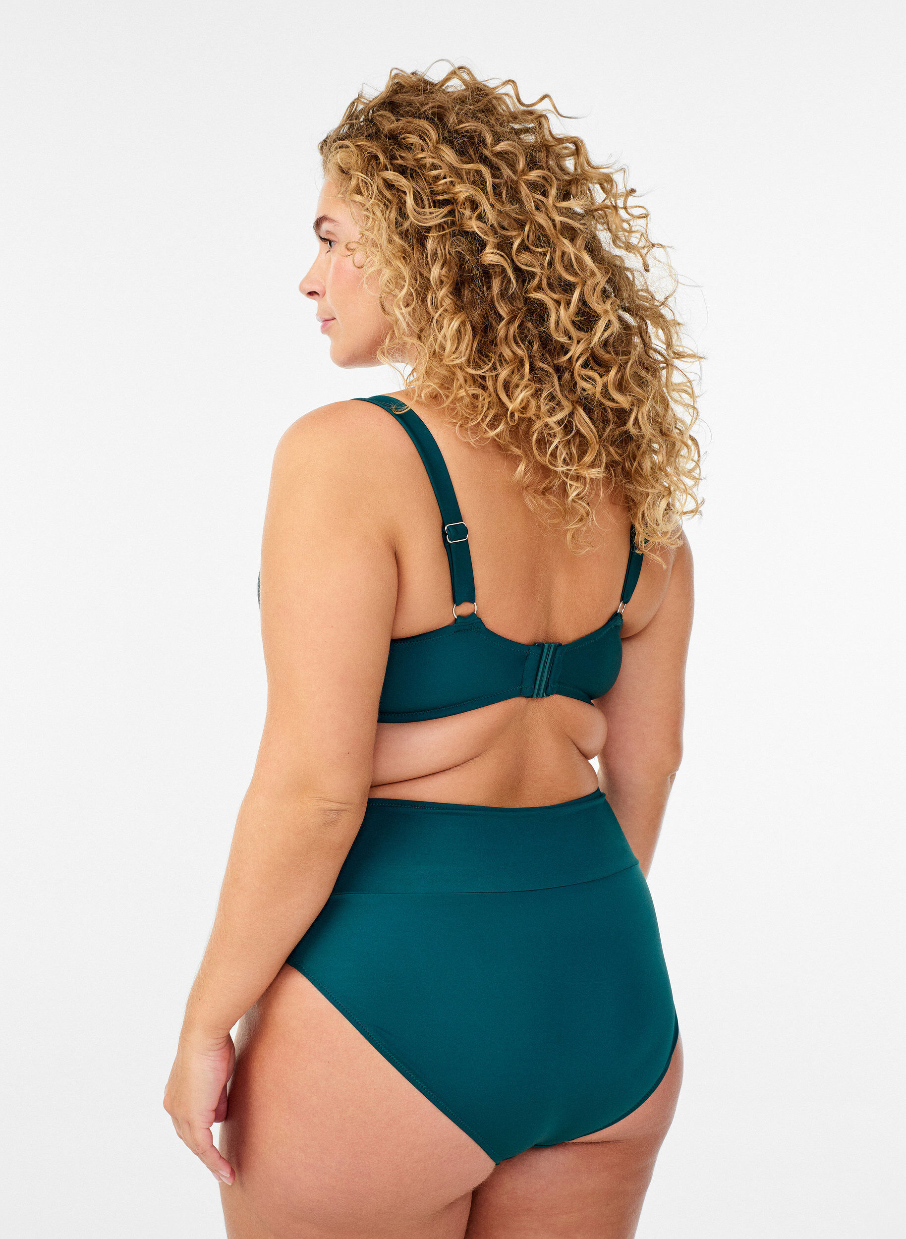 ZizzifashionBikini top with underwire and draping, Green, Model image number 2