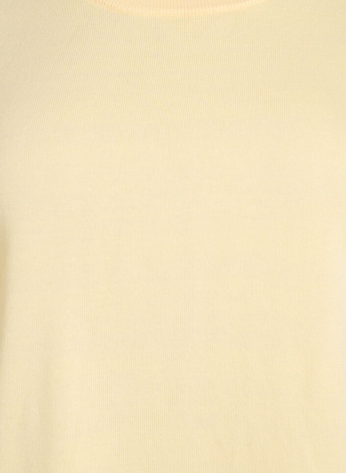 Fine-knit blouse with short sleeves, Yellow, Packshot image number 2
