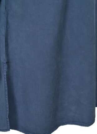 Dress with long puff sleeves, Dark blue denim, Packshot image number 3