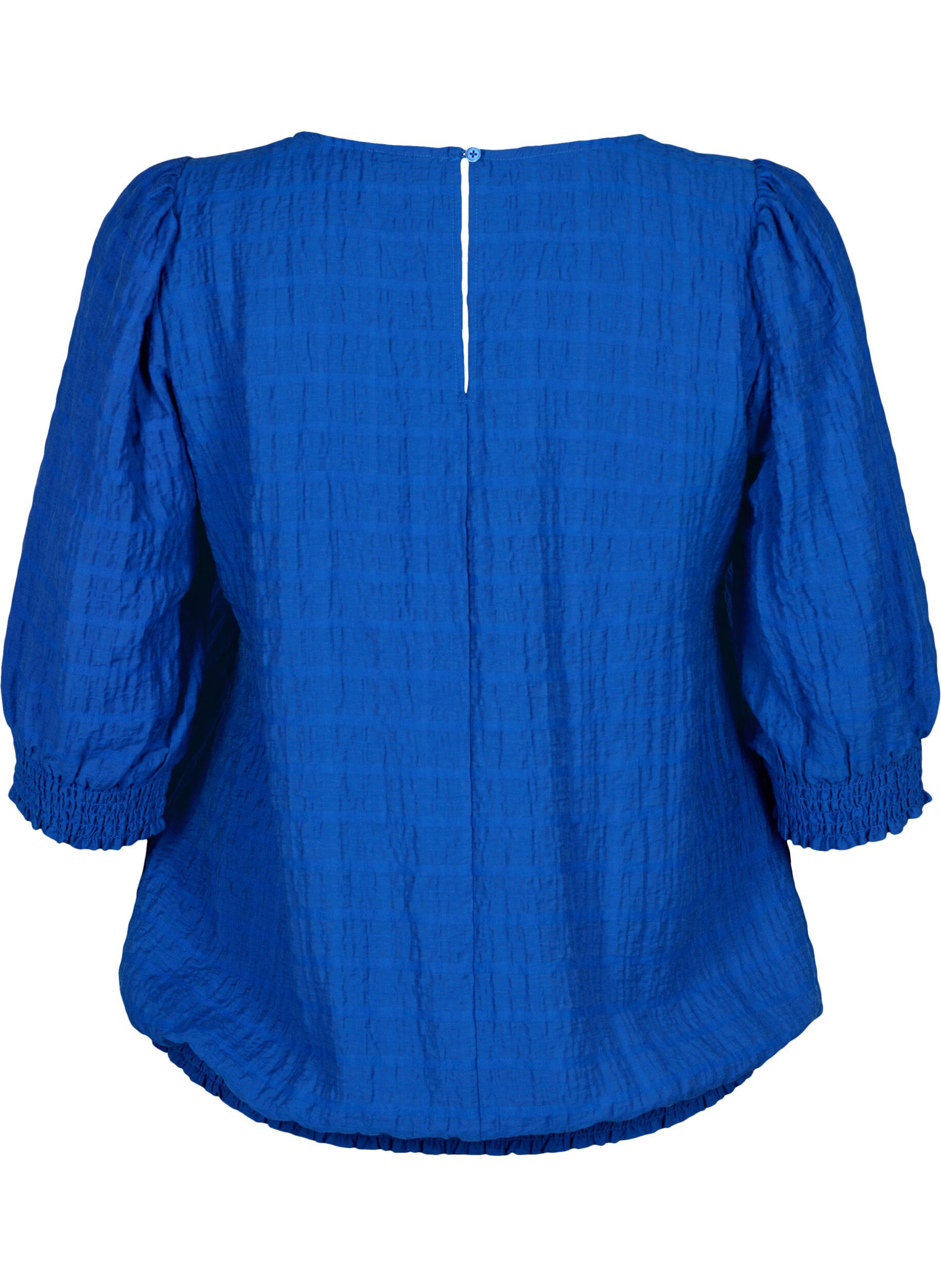Zizzifashion Smock blouse with lyocell (TENCEL&trade;), Strong Blue, Packshot image number 1