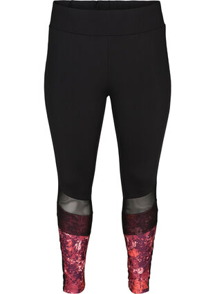 Cropped sports leggings with print, Capsia Print, Packshot image number 0