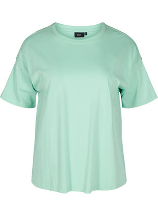 Short-sleeved cotton T-shirt, Lichen, Packshot image number 0