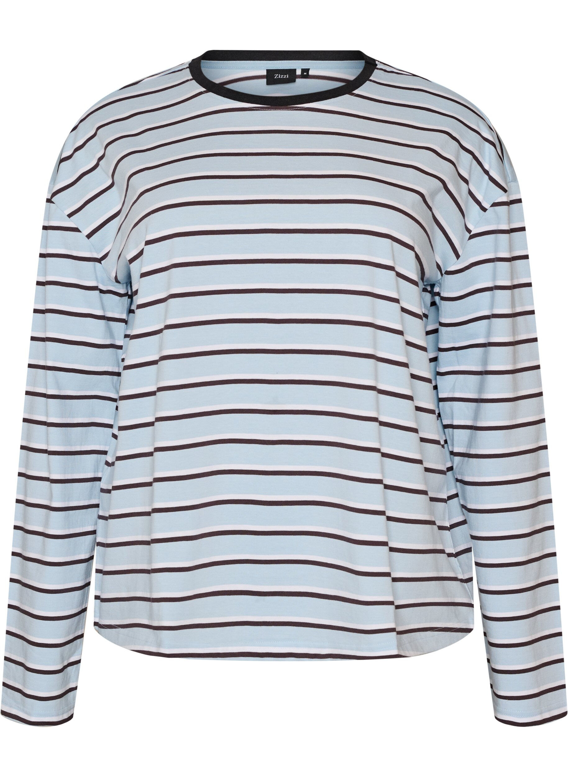 ZizzifashionBasic t-shirt with long sleeves, Blue, Packshot image number 0