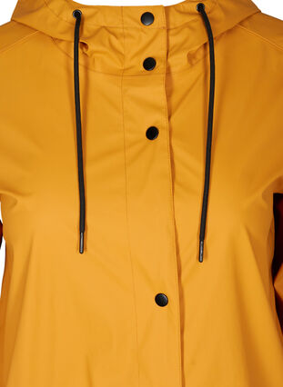 Hooded raincoat with taped seams, Spruce Yellow, Packshot image number 2