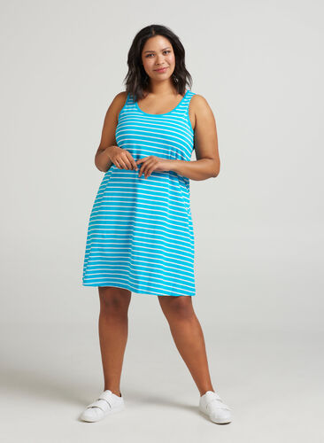 Dress, BLUE ATOLL STRIP, Model image number 0