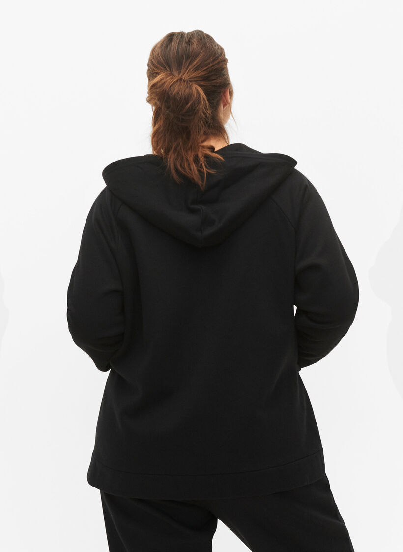 Hooded Sweatshirt, Black, Model image number 1