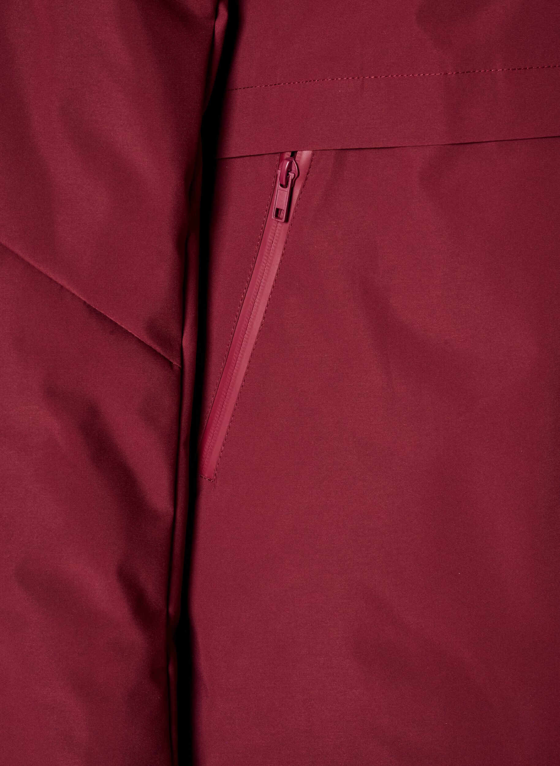 ZizzifashionWinter jacket with hood and adjustable waist, Red, Packshot image number 3