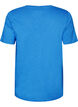Short-sleeved basic t-shirt with v-neck, Blue, Packshot image number 1