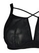 Mesh bra with string details, Black, Packshot image number 2