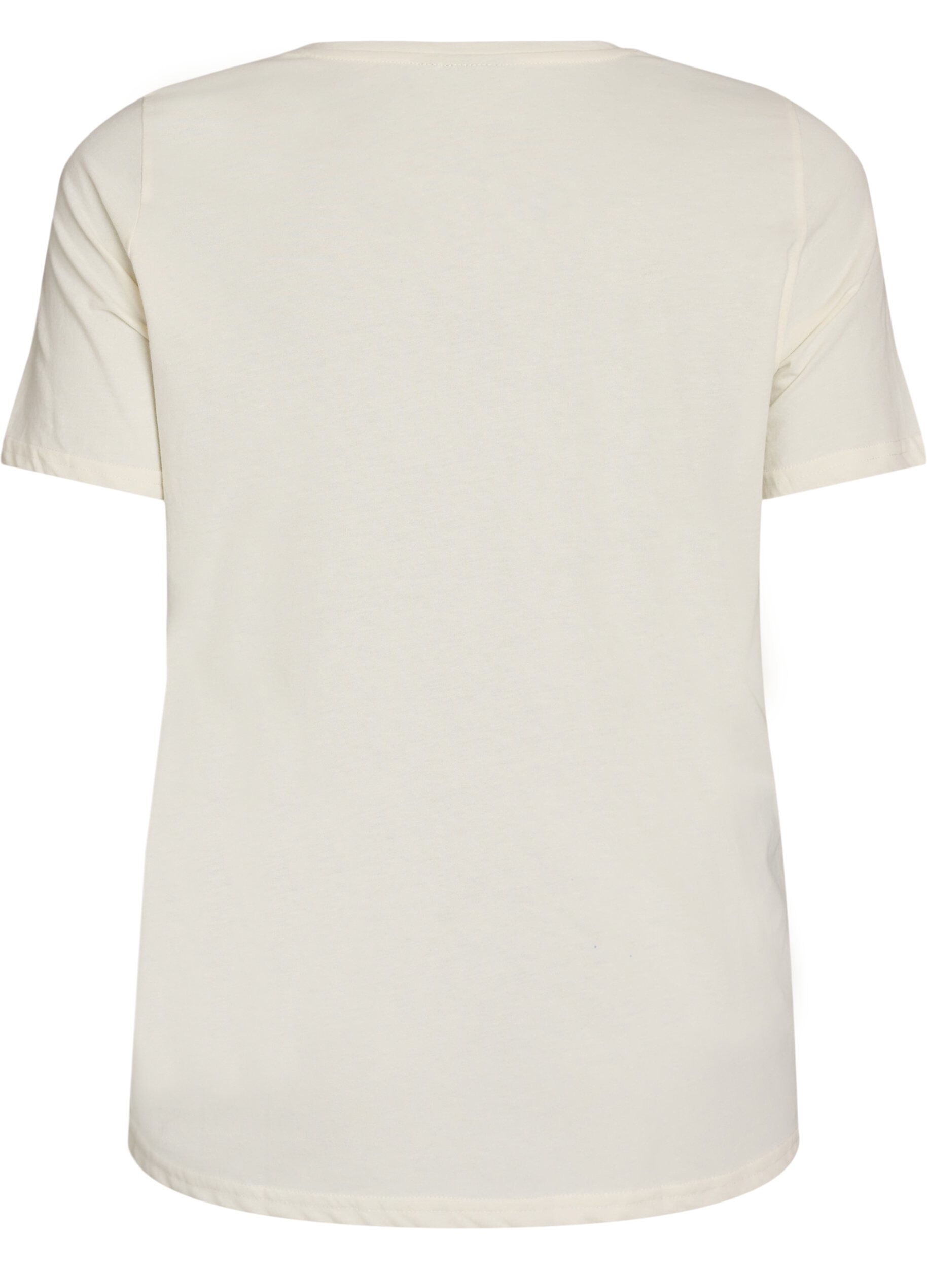Zizzifashion T-shirt with motif, White, Packshot image number 1