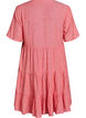 Knee-length A-line dress in linen and viscose, Coral, Packshot image number 1