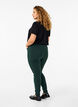 Close-fitting trousers with zipper details, Green, Model image number 1