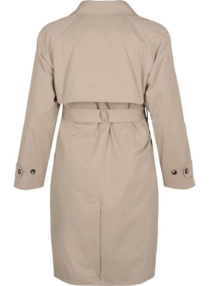 Classic long trench coat with belt, Chinchilla, Packshot image number 1