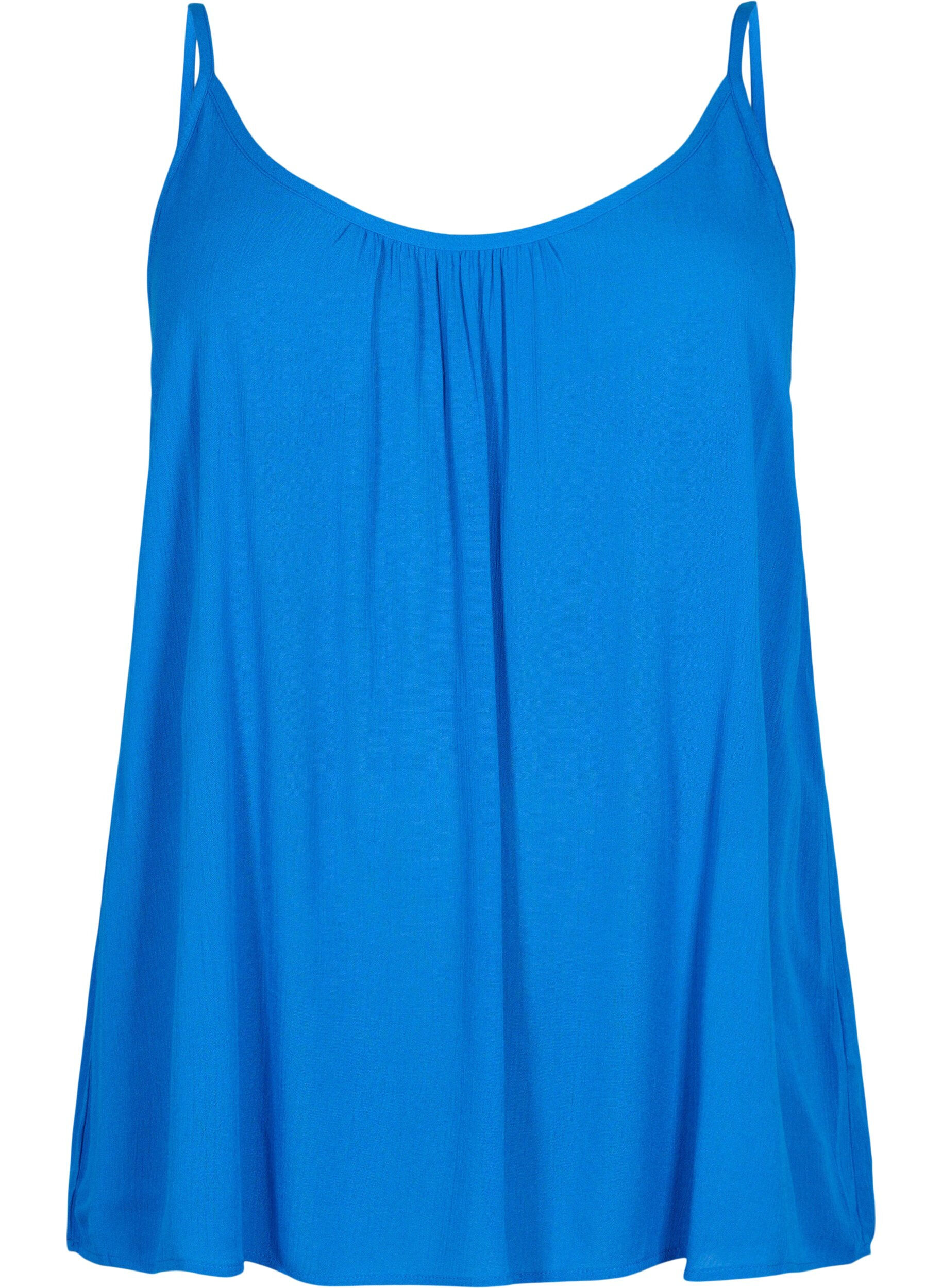 Zizzifashion Strap top in viscose, Blue, Packshot image number 0