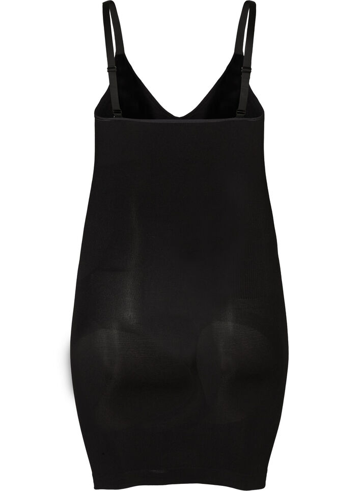 Shapewear dress with thin straps, Black, Packshot