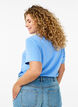 Basic cotton t-shirt with a round neck, Light Blue, Model image number 2