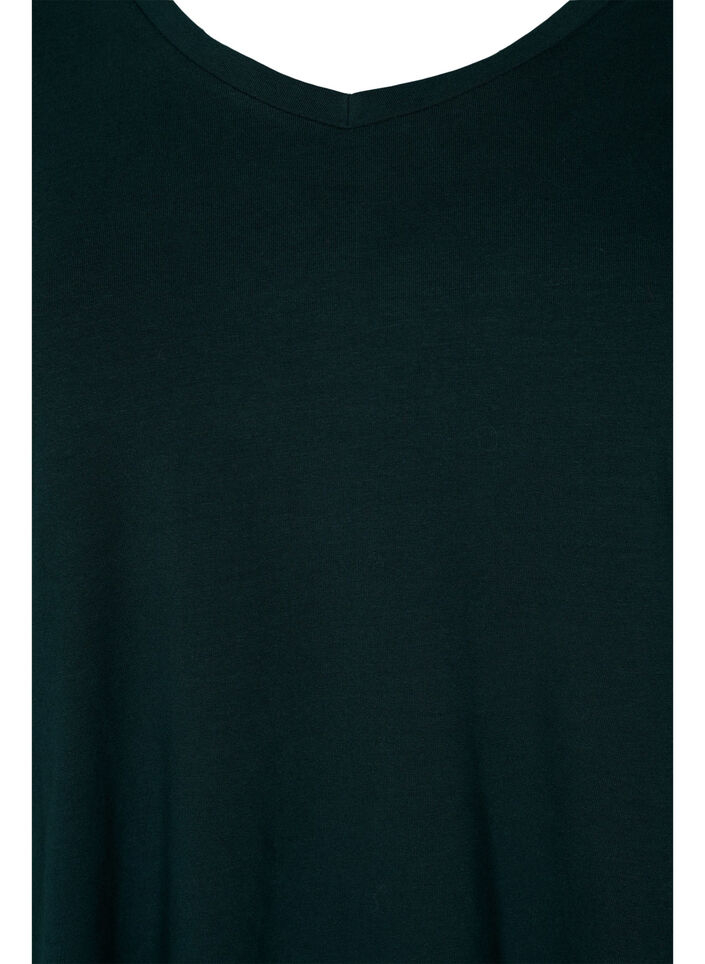 Basic plain cotton t-shirt, Green, Packshot image number 2
