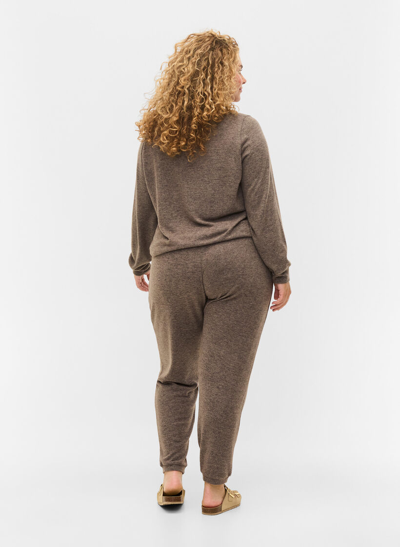 Loose trousers in a viscose blend, Falcon Melange, Model image number 1