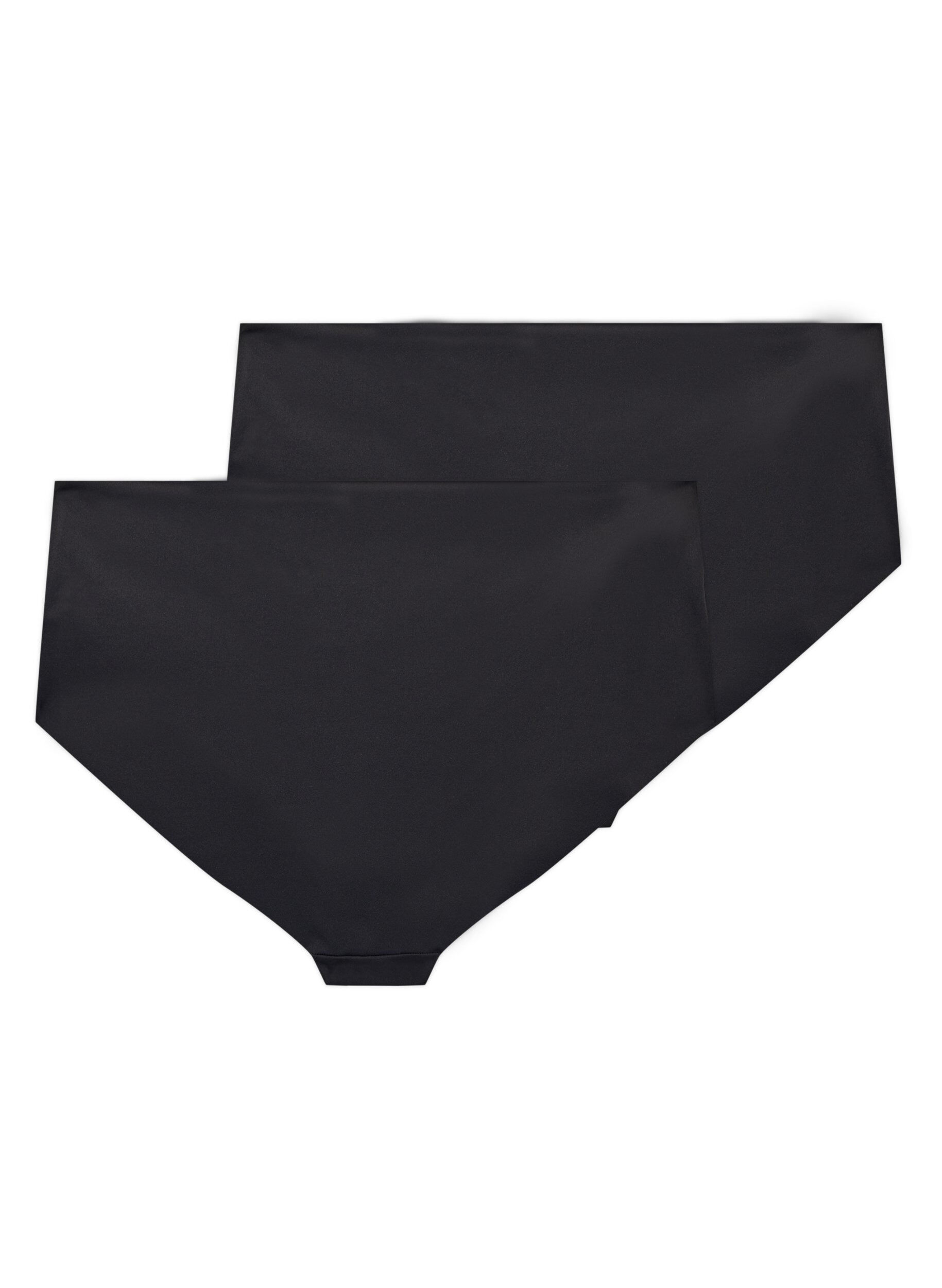 Zizzifashion 2-pack invisible brief training panties, Black, Packshot image number 1