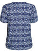 Patterned blouse with short sleeves, Blue, Packshot image number 1