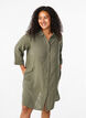 Long shirt in cotton muslin, Thyme, Model image number 0