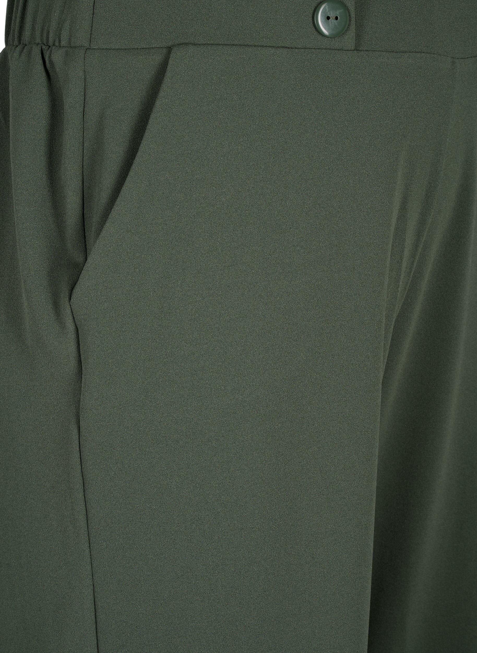 Zizzifashion Loose fit 7/8 trousers, Green, Packshot image number 2
