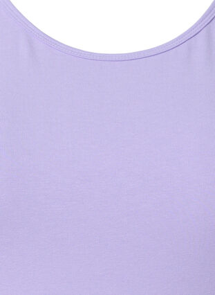 Solid color basic top in cotton, Lavender, Packshot image number 2