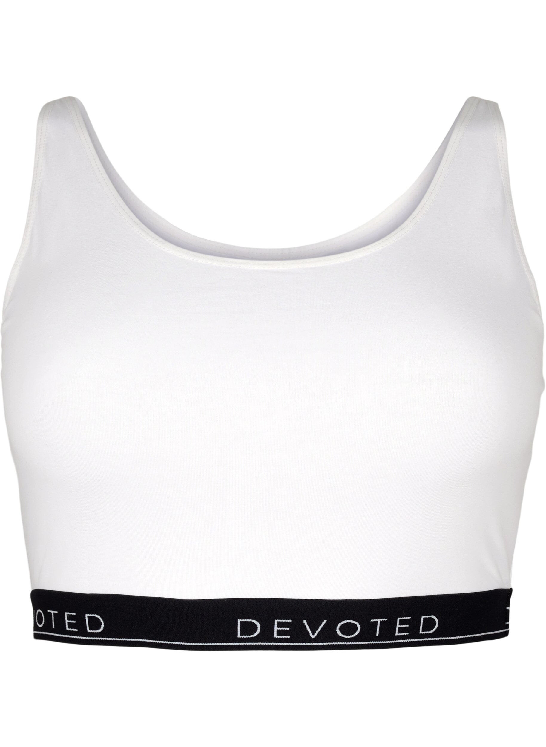 Zizzifashion Cotton bra with adjustable straps, White, Packshot image number 0