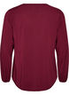 Viscose blouse with V-neck and rounded hem, Red, Packshot image number 1