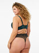Microfiber thong with lace, Green, Model image number 1