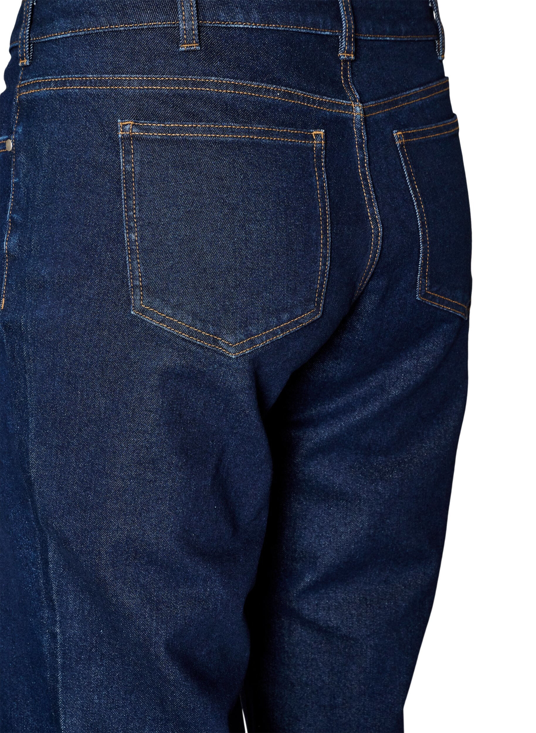 ZizzifashionCropped straight fit jeans with a regular waist, Blue, Packshot image number 3