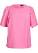 Blouse with short, wide sleeves, Pink, Packshot image number 0