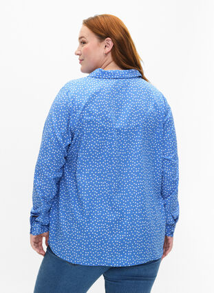 FLASH - Shirt with dots, Marina White Dot, Model image number 1