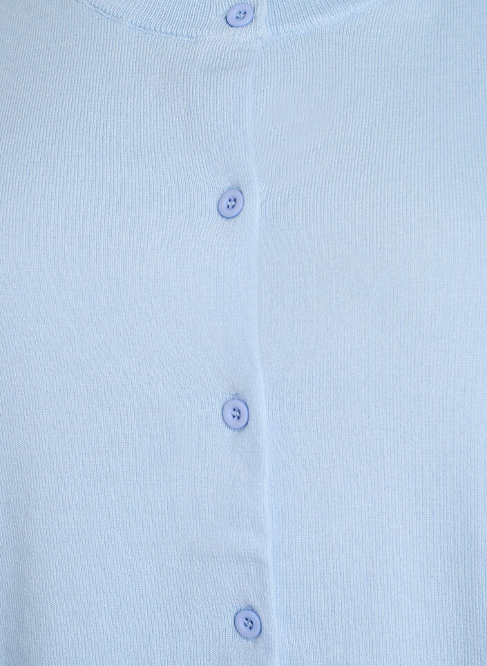 FLASH - Fine-knit cardigan with round neck, Light Blue, Packshot image number 2