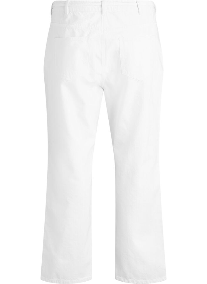Straight fit jeans with a tie belt, White, Packshot image number 1