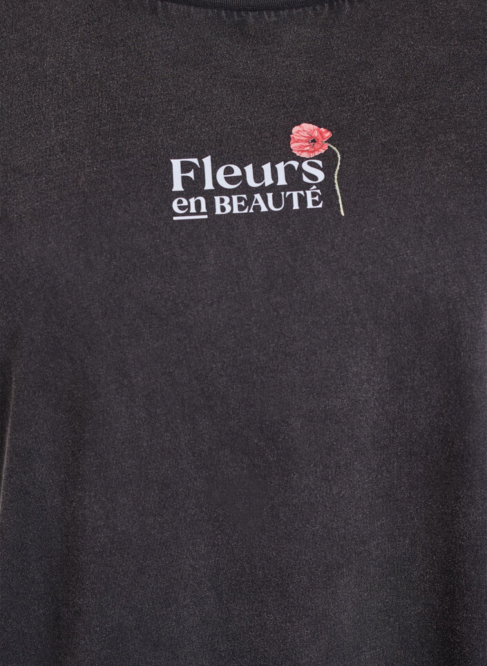 Cotton T-shirt with front and back print, 9991, Packshot image number 2