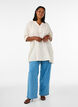 Cotton tunic with V-neck, Vanilla, Model image number 1