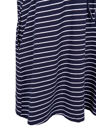 Striped tunic in cotton with short sleeves, Night Sky Stripe, Packshot image number 3