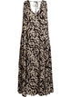 Sleeveless A-line maxi dress with a V-neck, Brown, Packshot image number 0