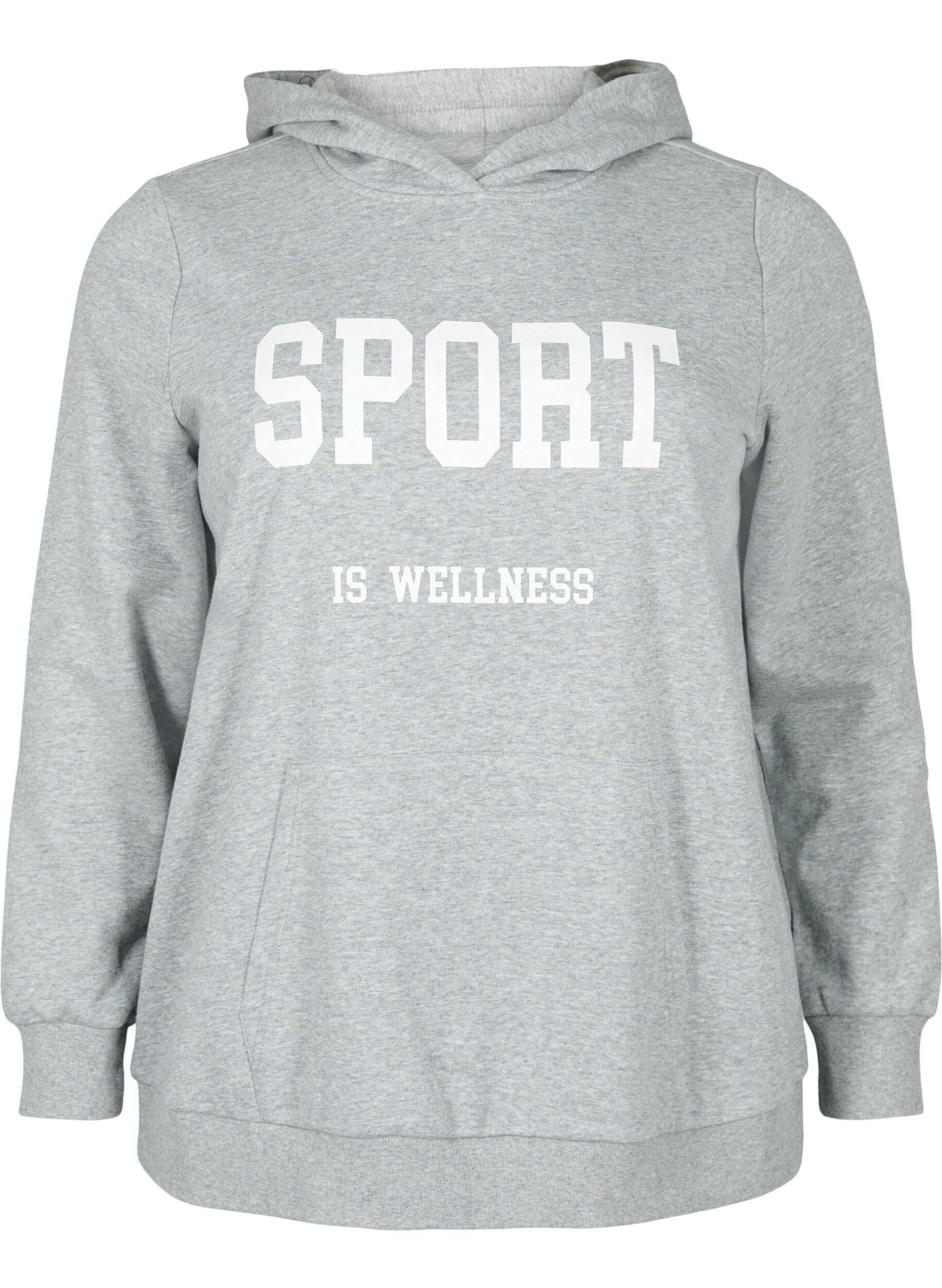 Zizzifashion Sweat hoodie, Light Grey Melange, Packshot image number 0